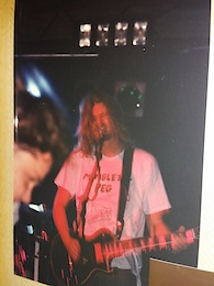 Tripping down memory lane tonight. Me around 1993, sporting our good friends, Mumblety Peg's, band t-shirt
