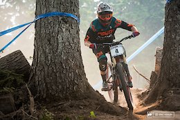 Jake Grob was bested by the the course after a fall before seedings took him out for the weekend (Pro Men).