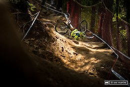 Dean Lucas had top 10 splits the whole way down until he put his front wheel in the wrong spot in the final steep chute.