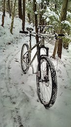 hardtail out playing in the snow!
