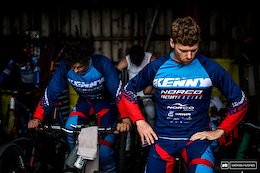 Smith and Fitzgerald ready to pilot their Norco big-rigs.