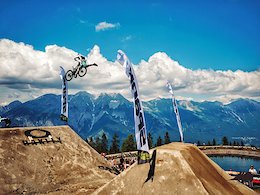 Theo Erlangsen at Whip-Off Crankworx Innsbruck 2018 (search the error in the photo)