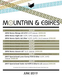 MOUNTAIN BIKES

UPDATED HOTLIST!

CALL FOR DETAILS!!
