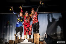 The top three women in the Series standings. Isabeau Courdurier, Noga Korem and Andreane Lanthier-Nadeau