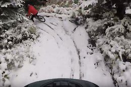 Video: Shredding Silver Mountain Bike Park Trails in the Snow