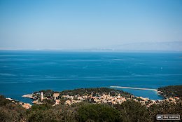 The Adriatic Sea and the town of Losinj  just below
