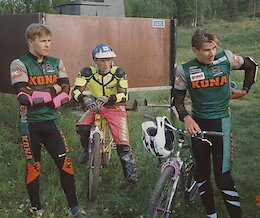 Veli-Matti Niemi, Roi Paananen and Antti-Pekka Laiho. Rovaniemi, Finland 1994 Photo: Kalevi Mikkonen