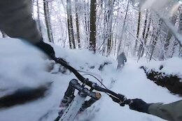 Video: Vinny T Shreds Steep Snowy Trails