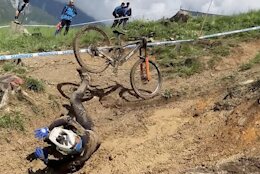 Raw Video: Carnage from Practice - World Cup DH Leogang 2021