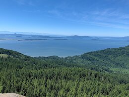 Skagit flats, San Juan Islands and the Olympic Mountains from Oyster Dome