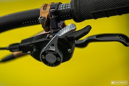 Greg Williamson's Commencal is sporting and adjustable lever on the new TRP shifter