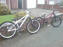 my bike and jonnys bike