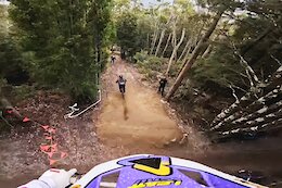 Video: Red Bull Hardline Tasmania Course Testing with Bernard Kerr