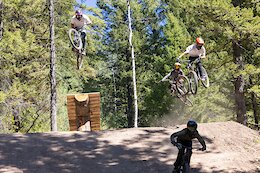 Video: Cam Zink Sessions His New Jump Trail at Jackson Hole Bike Park with Local Super Grom