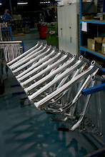 Devinci Factory Tour - Prepping frames ready for heat treating