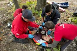 Magnus Manson Compressed L1, Broke Collarbone & Ribs in Bromont Crash