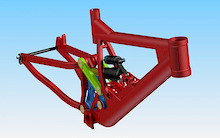 Semi-final version of my concept dh frame - now with 2008 DHX 5.0 air, yes... I bothered to measure and draw the shock, but it didn't actually take very long!................. - And sorry about the bad view angles, I was more interested in showing the detail than the geometry!