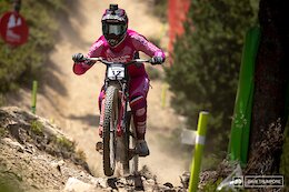 Marine Cabirou Broke Vertebrae in Practice Run Crash at the 2025 Andorra DH World Cup