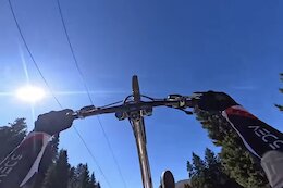 POV: Asa Vermette Backflips Mid Qualification Run at Lenzerheide World Cup DH 2025