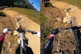 Video: Head to Head POVs from Amaury Pierron & Asa Vermette at the Lenzerheide DH World Cup