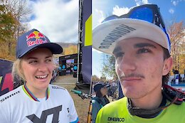 Video: Post-Race Interviews with Vali Höll, Jackson Goldstone & More from the 2025 Mont-Sainte-Anne DH World Cup