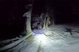 Video: Vinny T’s Wild POV Night Riding Through Snow Covered Steeps
