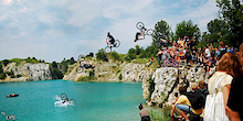 My double backflip attempt with landing on my face in the water during Zakrzówek Jump Jam 4 - I was 3rd. Photo by Ebeb