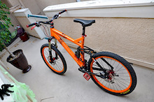 MY RIDE! 2008 Felt Redemption (165mm) in Bright Orange, RockShox Lyrik Coil, SRAM X-7/X-9, Avid Juicy 5s, RaceFace Diabolus D2, CrankBrothers Mallets, Marzocchi Roco TSTR, FSA Gravity Crankset, BlkMrkt Bars, Custom Transition Revolution and Hope Pro II wheelset, Nokon Cables, Magura Venti Rotors, Transition FR Saddle.Still on wishlist: CrankBrothers Joplin, SRAM X0 Red Kit, Red Hope V2s.