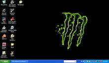 The monster energy desktop of my netbook.