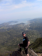 Cam summiting Mt. Tam