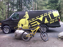 My bike posing with my van.
