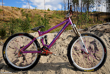 Morpheus Skyla, Fox suspension, Industry 9 wheels, Maxxis tires, Avid/Sram and Raceface parts build for Mitch at 2010 Crankworx