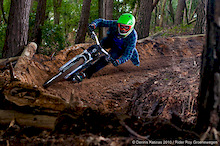 Mean robot machine Roy riding the berm. for a Canadian Dirt Imports shoot