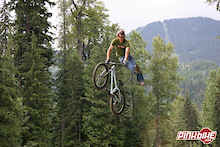 Geoff riding the dirt jumps durring the NSMB AIRprentice.
