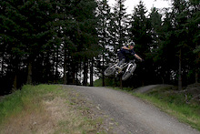 riding the trails at glentress