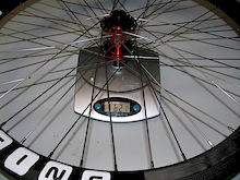 Emes-racing dh wheel prototype, carbon rim, standard straight 2mm spokes, standard nipples. hope hub. rim weights 415 gram. Wheels will be tested during this season