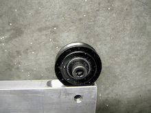 wheels are recessed to capture the cable and prevent the dolly from falling