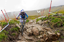 Fort William World Cup - Tracy Moseley has won the DH!