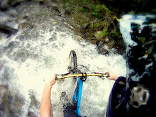 bombing threw the creek at the bottom of spankies with my new gopro.