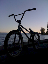 my bike near the water