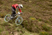 Shredding the track at farmer jacks in moelfre on an Army DH team training day. Cheers To Matt Collett for the pics!
