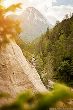 David riding down this steep thing during our shoot for Local Outerwear // www.local-outerwear.com // www.manuelsulzer.de