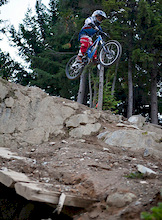 Jackson fearlessly hucking the GLC drop at age 7