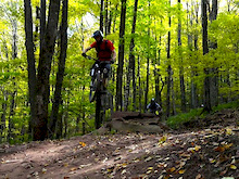 drop jump/ drop thing on powerline. awesome day of riding.  Thanks to Matt King for taking pictures!