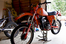 1981 SWM 125cc motocross bike.