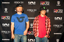 Margus Riga and Fraser Britton at the Strength in Numbers movie premier in Monterey.
