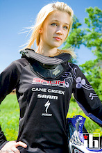 Lauren Daney at the US Open of Mountain Biking at Diable Freeride Park at Mountain Creek Resort in Vernon, NJ