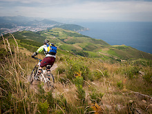 Tom riding the great coastal trails. 
More photos over on the blog: http://www.basquemtb.com/mountain-bike-holidays-spain-july-week-1/