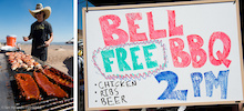 Bell was bbq'ing up some great chicken and ribs, free of course!