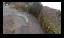 New Jump track at Antur Stiniog Dwon hill centre, Ffestiniog North Wales
